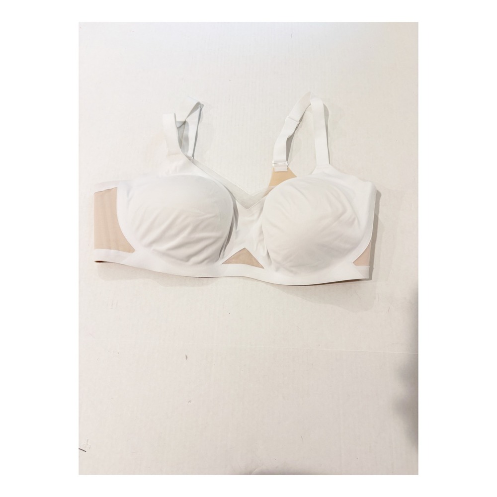 Honeylove Silhouette‎ Bra White Sand Wireless Support Mesh 1X